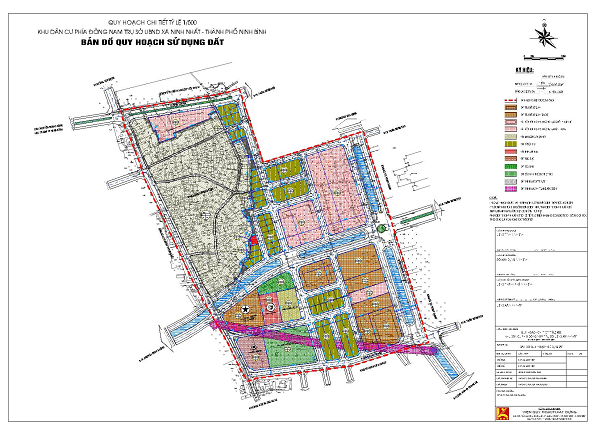 Phê duyệt Quy hoạch chi tiết tỷ lệ 1/500 Khu dân cư phía Đông Nam trụ sở UBND xã Ninh Nhất, thành phố Ninh Bình