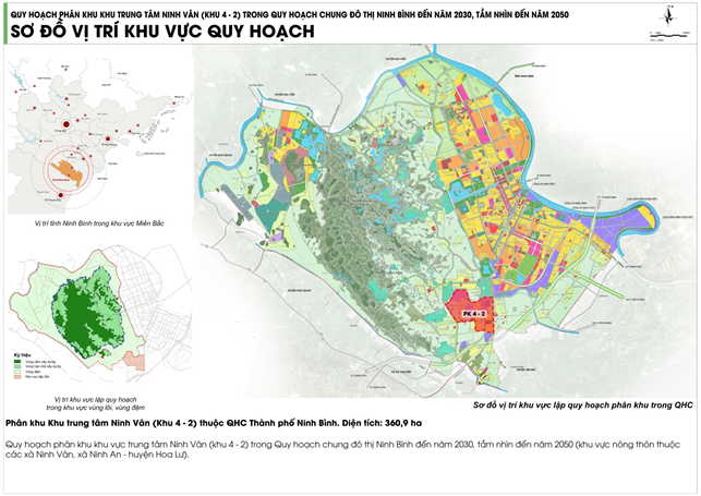 Lấy ý kiến về Nhiệm vụ Quy hoạch phân khu Khu trung tâm Ninh Vân (khu 4-2) trong Quy hoạch chung đô thị Ninh Bình đến năm 2030, tầm nhìn đến năm 2050